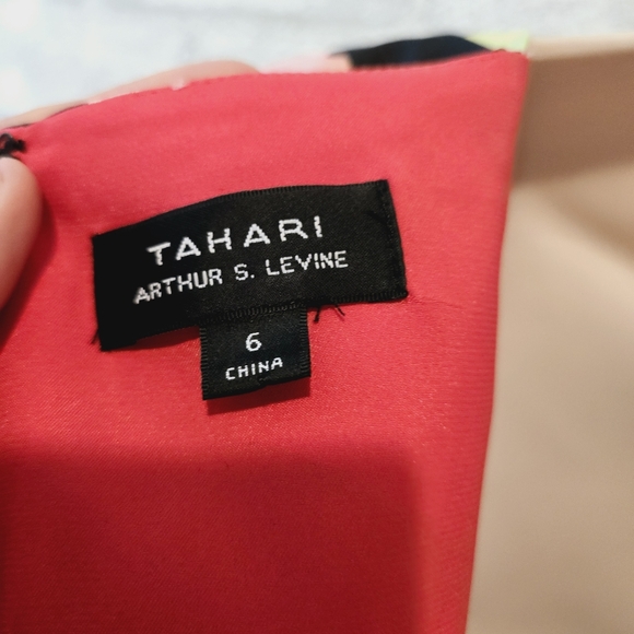 Tahari Floral A-Line Cocktail Dress - Picture 6 of 7